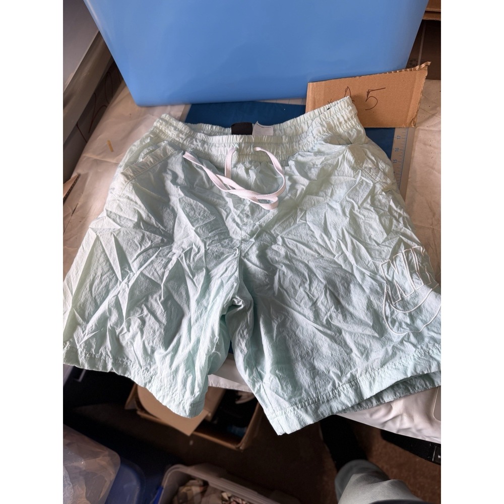 Nike Men's Swim Trunks Board Shorts Mint Green Large L Mesh Lined
